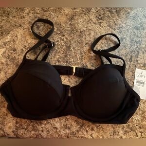 Loft size S black bikini top